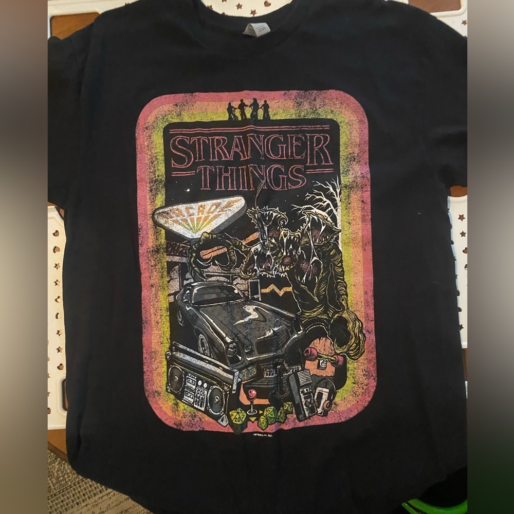 NWOT “Stranger Things” T-Shirt. Black Size Large